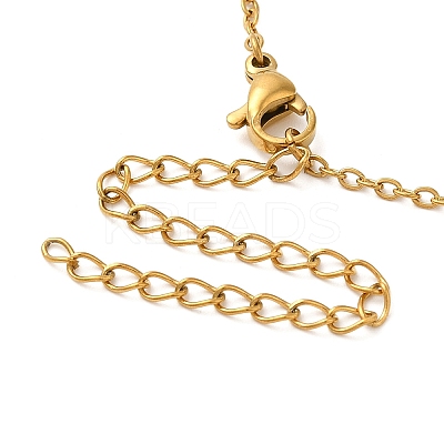 Dinosaur Brass Pendant Necklaces NJEW-B114-01G-04-1