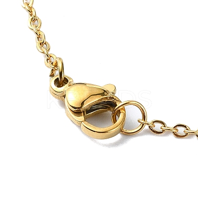 304 Stainless Steel Pendant Necklaces NJEW-B078-03G-1