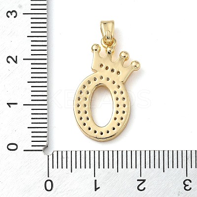 Rack Plating Brass Micro Pave Cubic Zirconia Pendants KK-D535-01O-RS-1