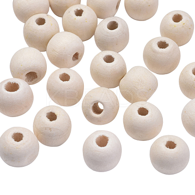 Unfinished Wood Beads X-WOOD-R196-12mm-LF-1