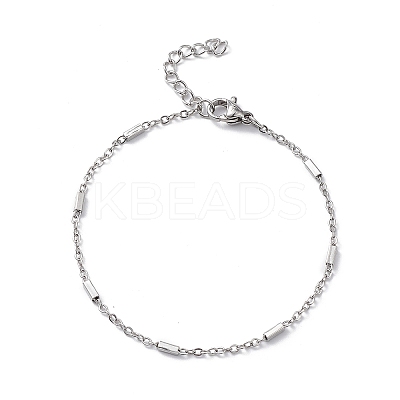Non-Tarnish 304 Stainless Steel Satellite Chain Bracelets for Men Women STAS-B039-12P-1