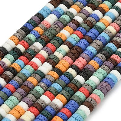 Synthetic Lava Rock Beads Strands G-A317-A01-01-1