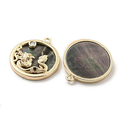 Brass Micro Pave Clear Cubic Zirconia Pendants KK-L211-011G-03-1