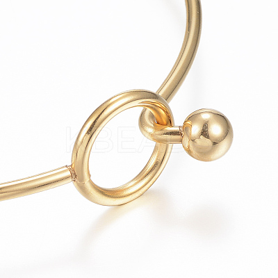 304 Stainless Steel Bangle X-BJEW-H530-01G-1