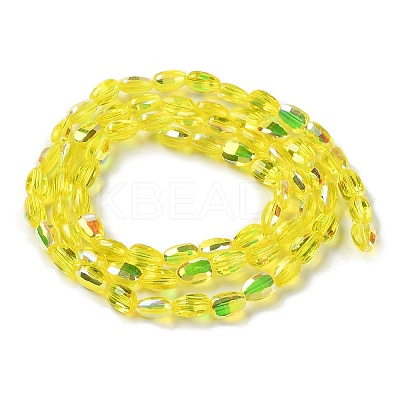 Transparent Electroplate Glass Beads Strands GLAA-Q099-F01-06-1
