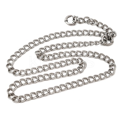 7MM 201 Stainless Steel Double Link Chains Necklaces for Unisex NJEW-K302-21P-1