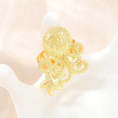 Ocean Brass Cuff Open Rings KK-CBA5A76-04G-01-1