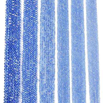 Electroplate Glass Beads Strands X-EGLA-A044-T6mm-B14-1