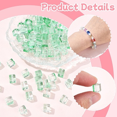 100Pcs Baking Paint Transparent Glass Beads DGLA-YW0001-35B-1