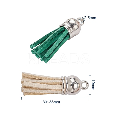 120Pcs 30 Colors  Faux Suede Tassel Pendant Decorations FIND-YW0001-14P-1