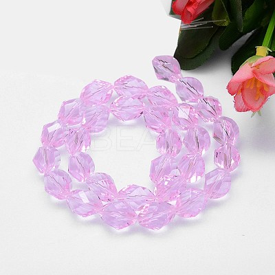 Faceted Polyhedron K9 Glass G-M190-11x8mm-03A-1