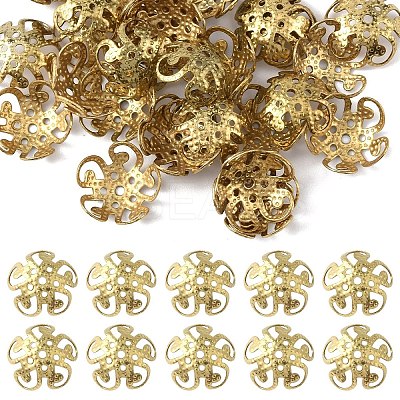 30Pcs Ion Plating(IP) 304 Stainless Steel Bead Caps STAS-YW0003-29-1