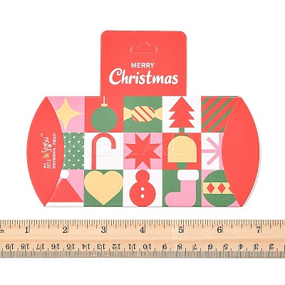16Pcs 4 Styles Christmas Theme Paper Pillow Gift Boxes CON-FS0001-22-1