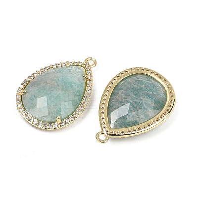 Natural Amazonite Faceted Pendants G-K347-12G-04-1