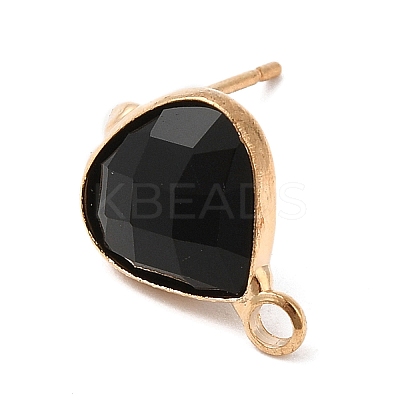 Brass Stud Earring Findings KK-Q777-27LG-1