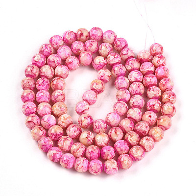 Baking Paint Glass Beads Strands DGLA-N003-10mm-A01-1