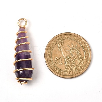 Natural Mixed Gemstone Pendants PALLOY-JF00956-1