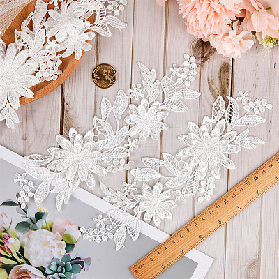 Polyester Embroidery Water Soluble Appliques LS-DIY-WH0304-667A-1