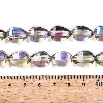 Electroplate Glass Beads Strands EGLA-T028-01J-1
