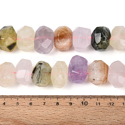 Natural Amethyst & Prehnite & Yellow Quartz & Lemon Quartz & Rose Quartz Beads Strands G-N347-18A-05-1