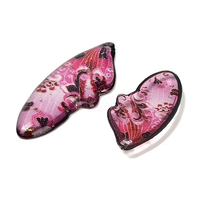 4Pcs 4 Styles Transparent Epoxy Resin Pendants RESI-B032-03B-1