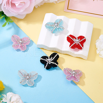 6Pcs 6 Colors Opaque Acrlyic Sparkling Rhinestones Beads SACR-TA0001-51-1