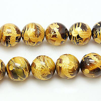 Natural Tiger Eye Beads Strands G-Q851-12mm-1