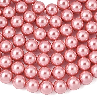 Eco-Friendly Dyed Glass Pearl Round Beads Strands HY-A002-10mm-RB109-1