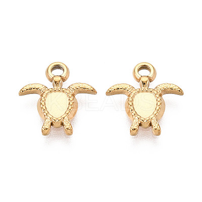 304 Stainless Steel Turtle Charms STAS-T072-53G-1