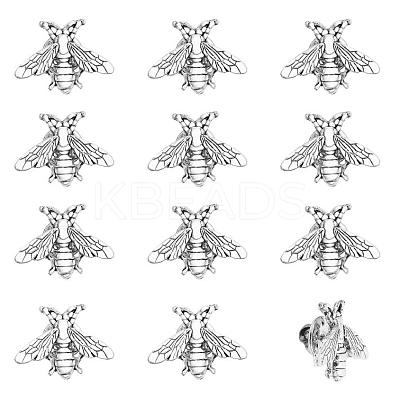 12Pcs Alloy Bees Lapel Pin JEWB-CA0001-36AS-1