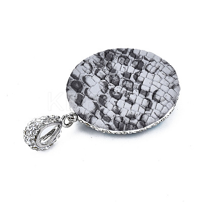 Polymer Clay Rhinestone Pendants RB-S056-14A-P-1