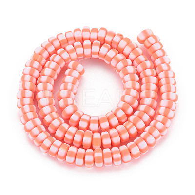 Handmade Polymer Clay Beads Strands X-CLAY-N008-042F-1