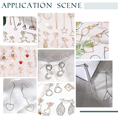 DIY Hollow Charm Drop Earring Making Kit DIY-UN0032-83-1