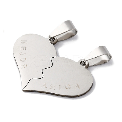 201 Stainless Steel Pendants STAS-Q342-51P-1