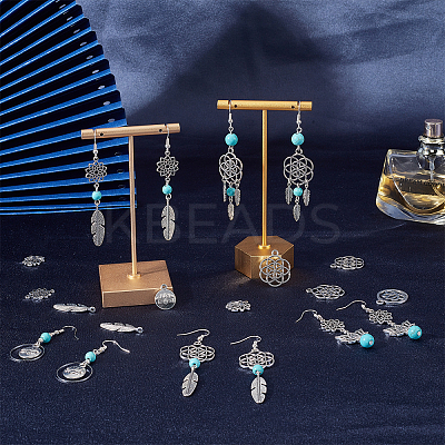 DIY Lotus Yoga Dangle Earring Making Kits DIY-SC0019-71-1