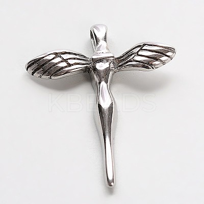 Tarnish Resistant 201 Stainless Steel Fairy Pendants STAS-I033-03-1