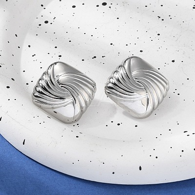 304 Stainless Steel Stud Earrings for Women LS-EJEW-K306-01P-1