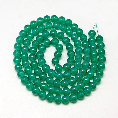 Baking Paint Glass Beads Strands DGLA-Q023-8mm-DB24-1