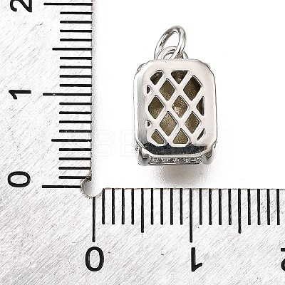 Brass Glass Charms KK-V011-32P-1