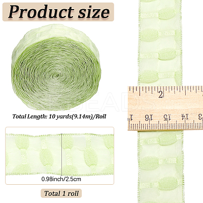10 Yards Polyester Lace Trim Ribbon OCOR-WH20005-42C-1