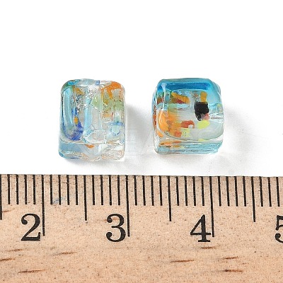 Baking Paint Handmade Gold Sand Lampwork Beads LAMP-P072-01A-04-1