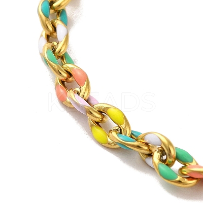 304 Stainless Steel Anklet LS-AJEW-B026-04G-1