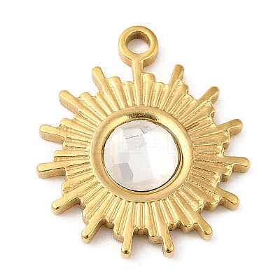 Real 18K Gold Plated 304 Stainless Steel Pendants STAS-A084-21G-04-1