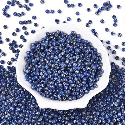 Picasso Baking Paint Glass Seed Beads SEED-N007-35H-1