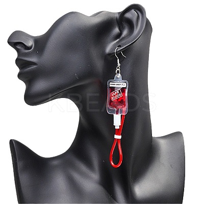 Blood Bag Plastic Dangle Earrings FS-WG7E43C-01-1