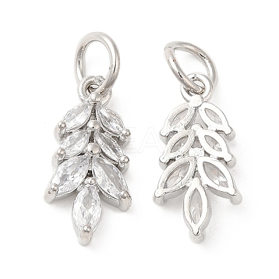 Rack Plating Brass Pave Cubic Zirconia Pendants KK-Z026-02P-1
