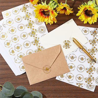 Gold Foil Self-adhesive Stickers DIY-WH20001-13G-1