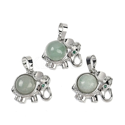 Natural Green Aventurine Pendants G-I374-A-P11-1