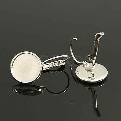 Platinum Color Brass Leverback Earring Findings X-EC500-NF-1