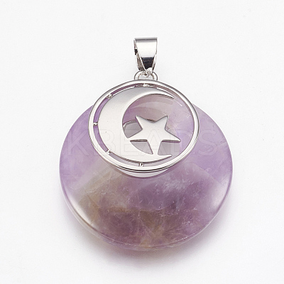 Natural & Synthetic Gemstone Pendants KK-F751-F-1